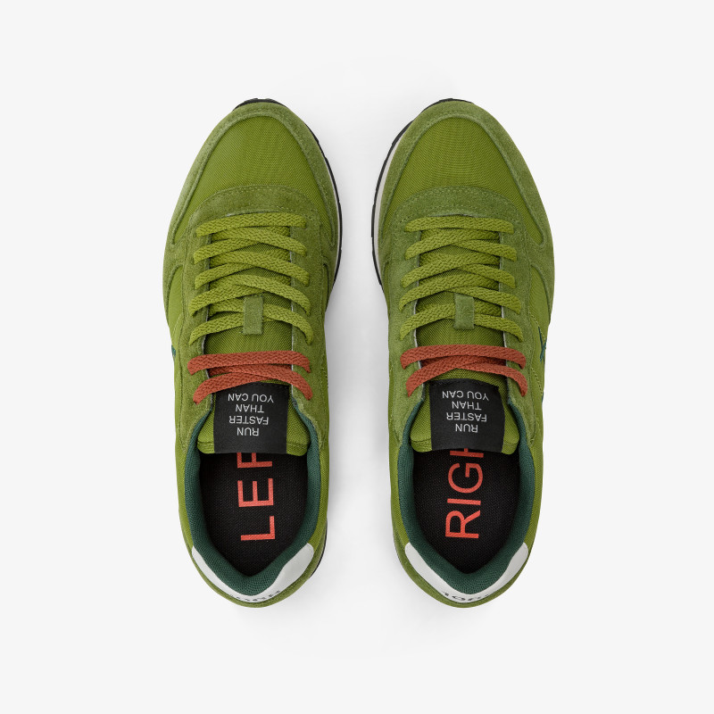 Tom nylon and suede sneaker OLIVE