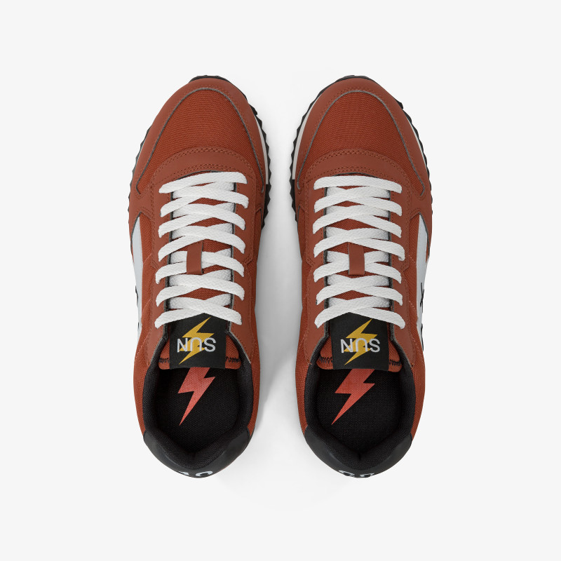 Niki nylon and microfibre sneaker RUST