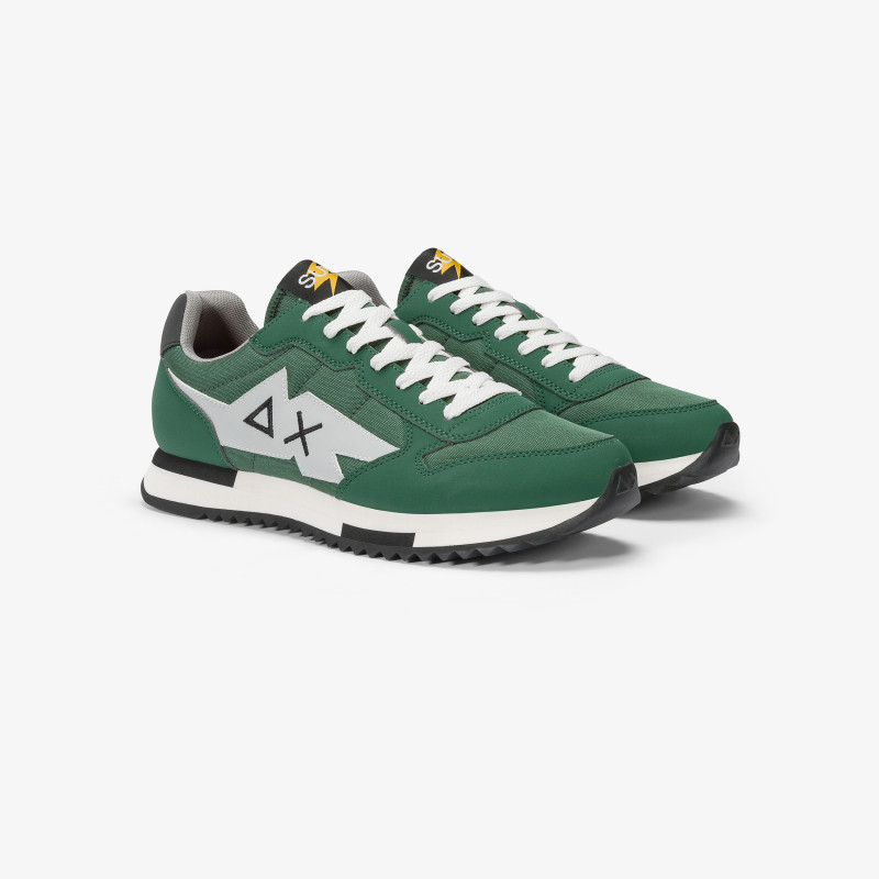 Niki nylon and microfibre sneaker DARK GREEN