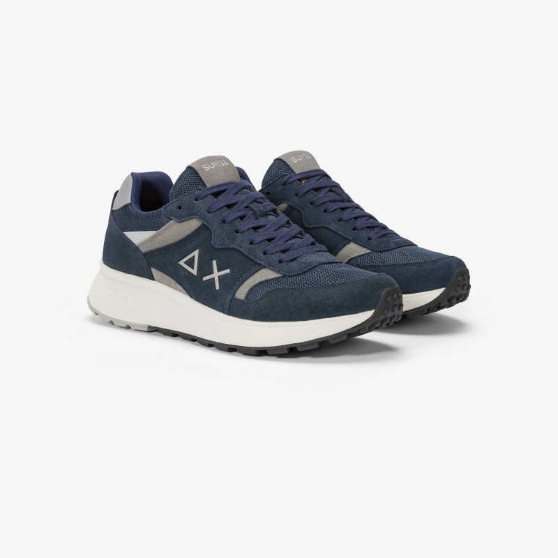 Daddy suede and mesh sneaker NAVY BLUE