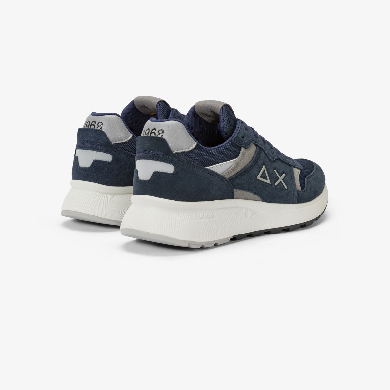 Daddy suede and mesh sneaker NAVY BLUE