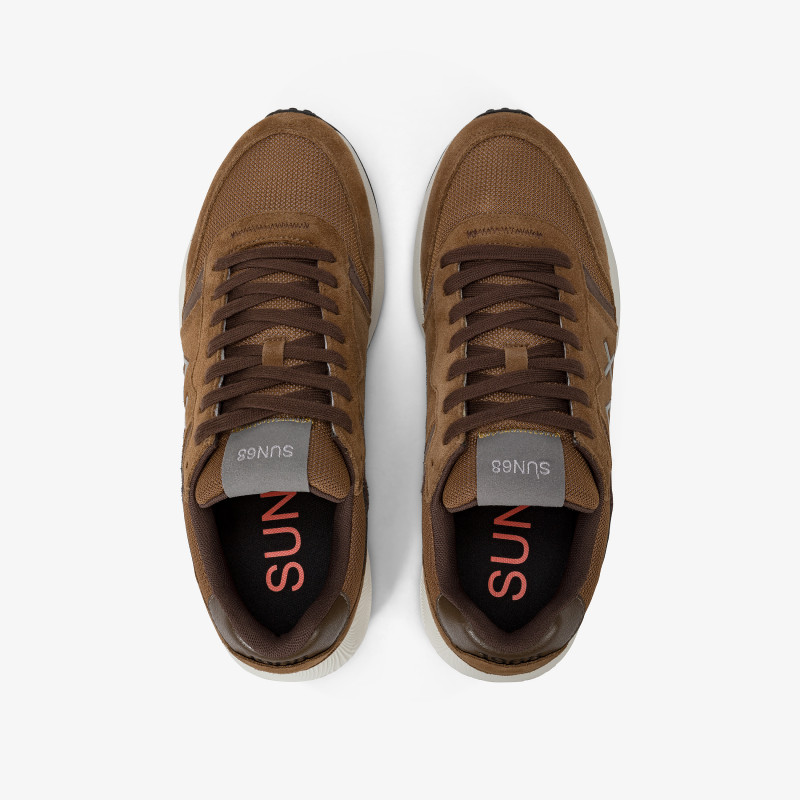 Daddy suede and mesh sneaker FOX