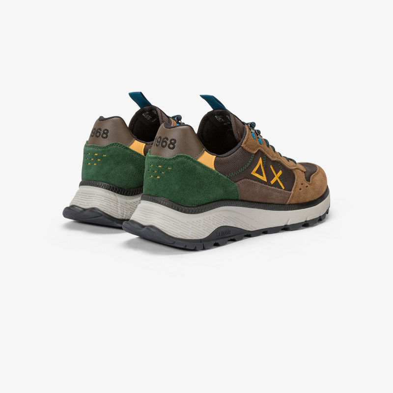 Fire and Camping cordura and suede sneaker BROWN