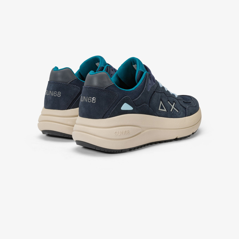 Jupiter mesh and suede sneaker NAVY BLUE