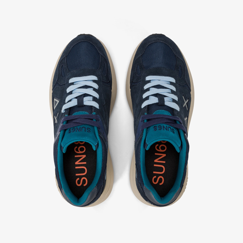 Jupiter mesh and suede sneaker NAVY BLUE