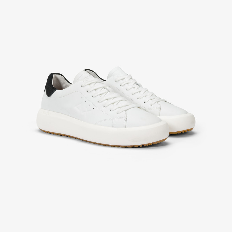 Big Boy leather sneaker WHITE/BLACK