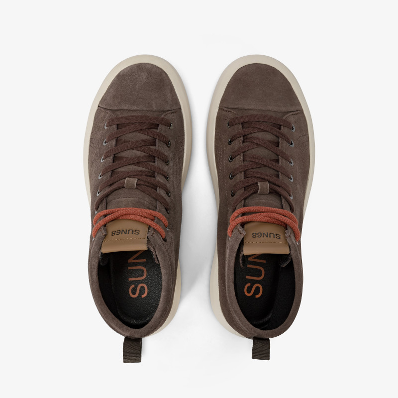 Big Boy suede mid-top sneaker BROWN