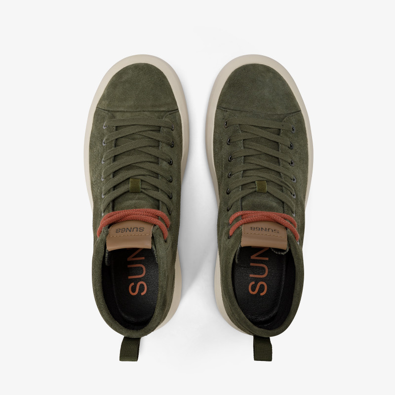 Big Boy suede mid-top sneaker DARK MILITARY