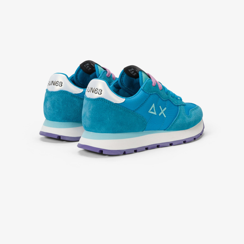 Ally suede and nylon sneaker TURQUOISE