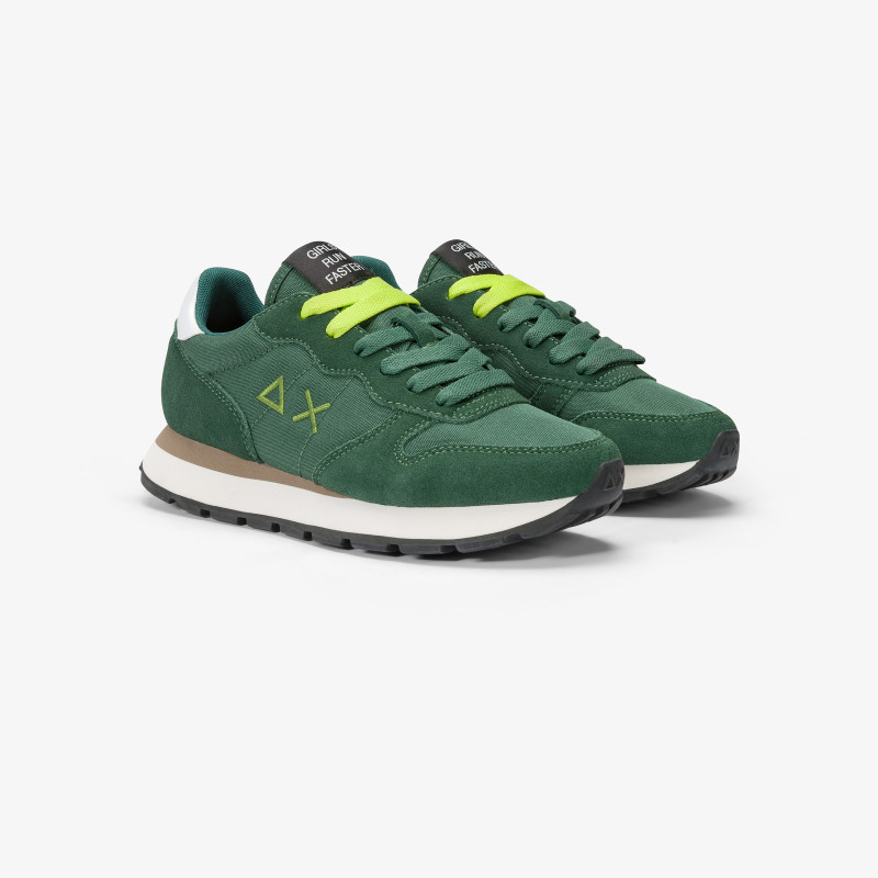 Ally suede and nylon sneaker DARK GREEN