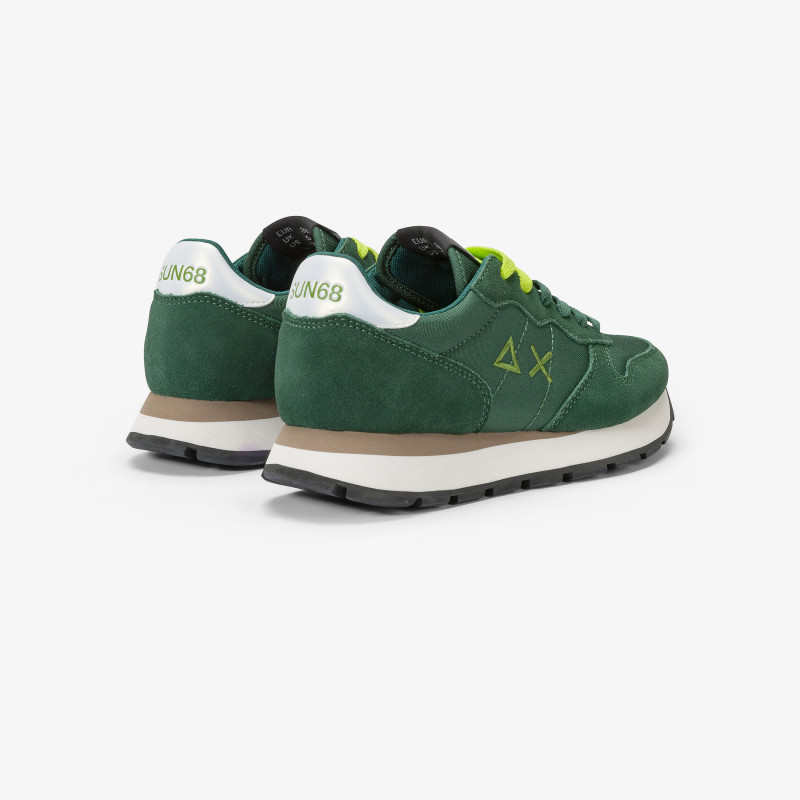 Ally suede and nylon sneaker DARK GREEN