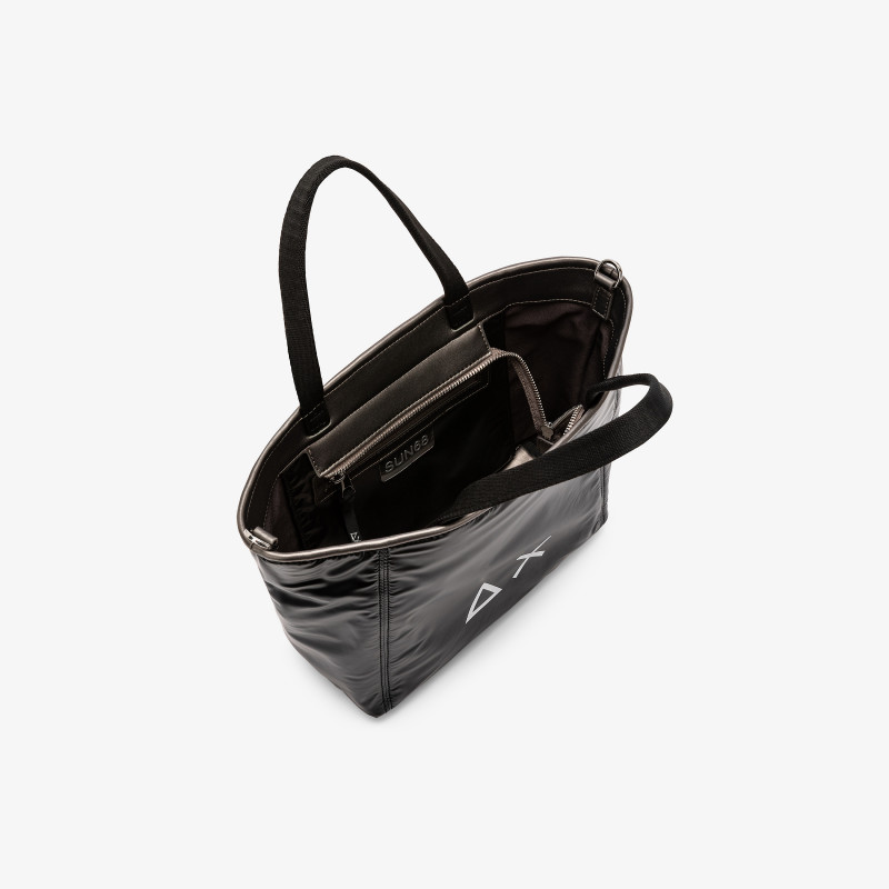 Jacqueline Laminated shopper BLACK