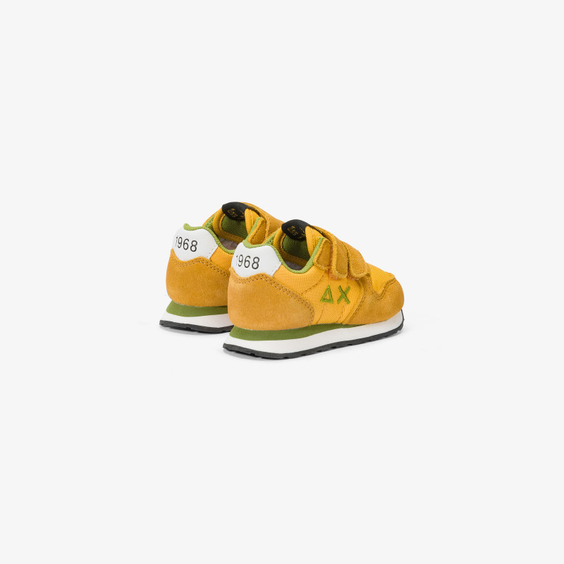 Boys’ Tom nylon and suede sneaker YELLOW