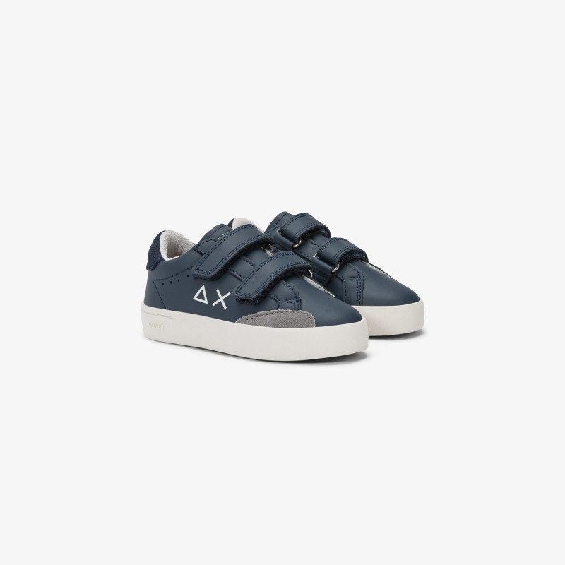 Sneaker Boy's Street in pelle NAVY BLUE