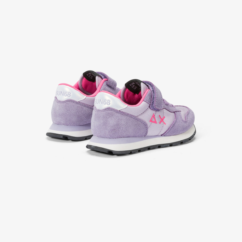 Girls’ Ally nylon and suede sneaker LILLA