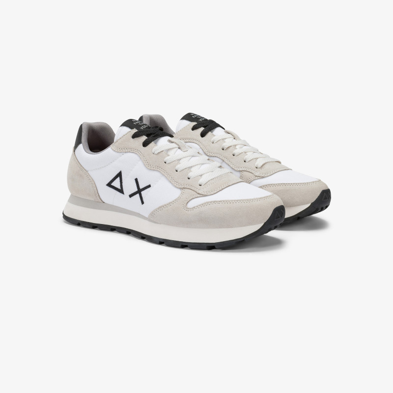 Sneaker Tom in nylon e suede bianco