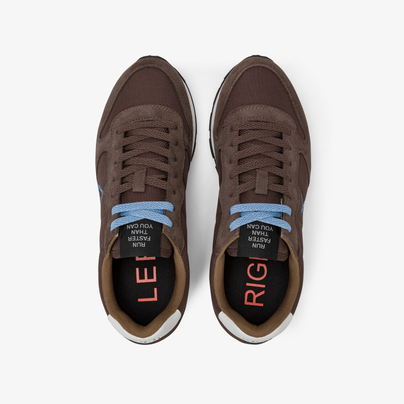 Sneaker Tom in nylon e suede marrone