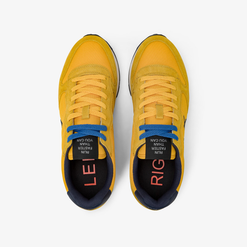 Sneaker Tom in nylon e suede giallo