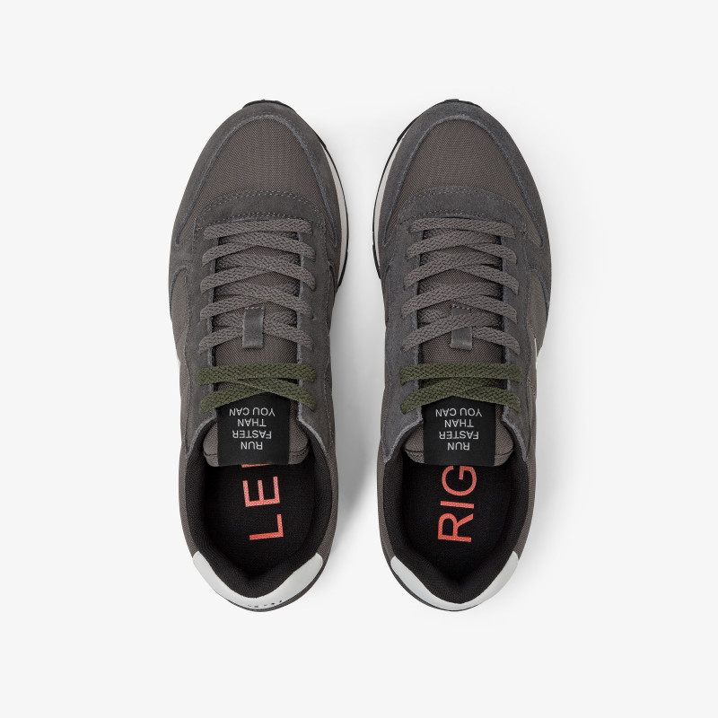 Sneaker Tom in nylon e suede grigio scuro