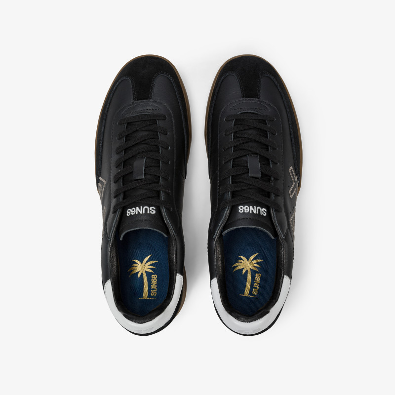 Black California Sun leather sneaker