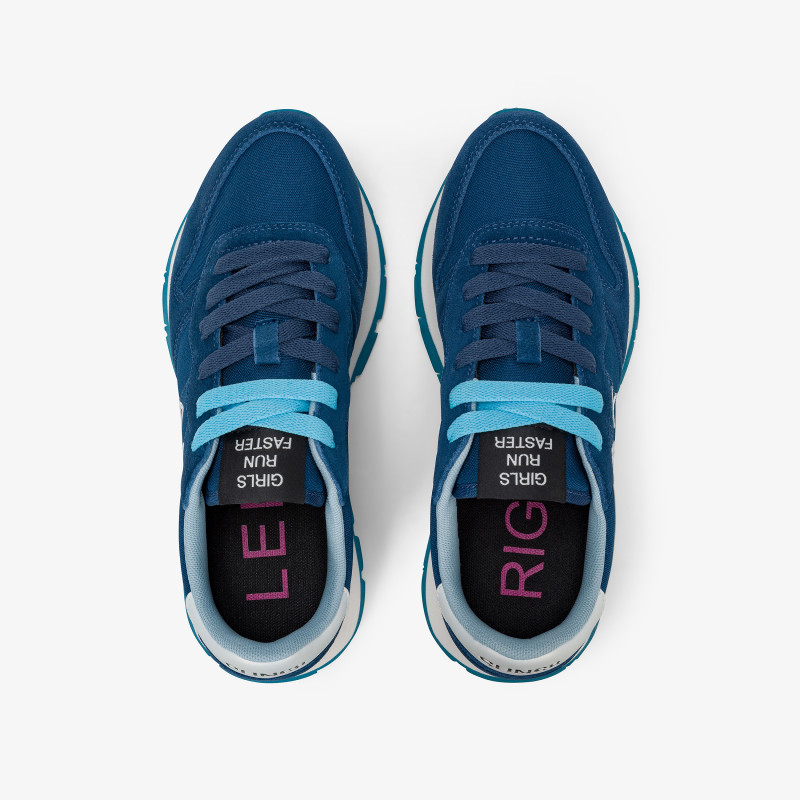 Petrol Ally Solid nylon and suede sneaker
