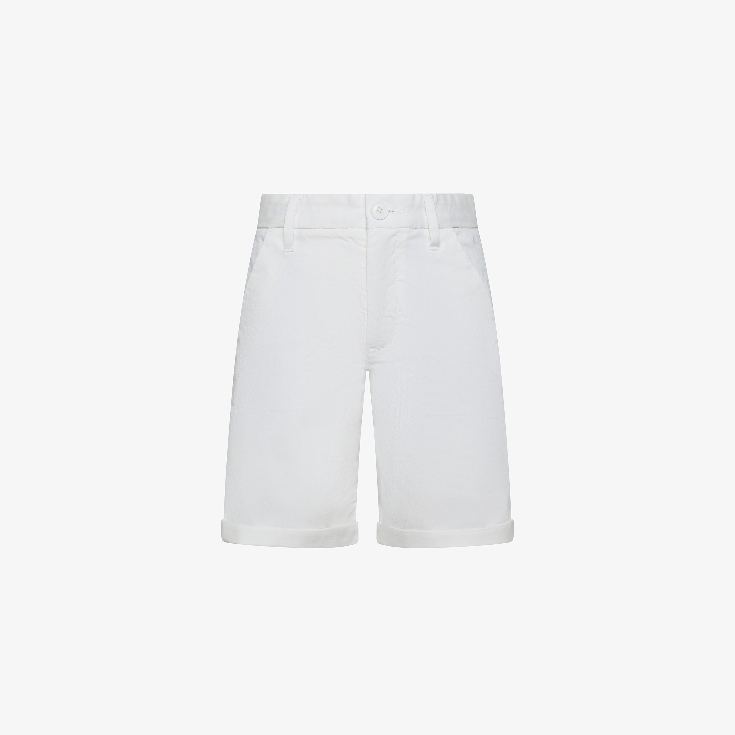 Off white cotton chino shorts