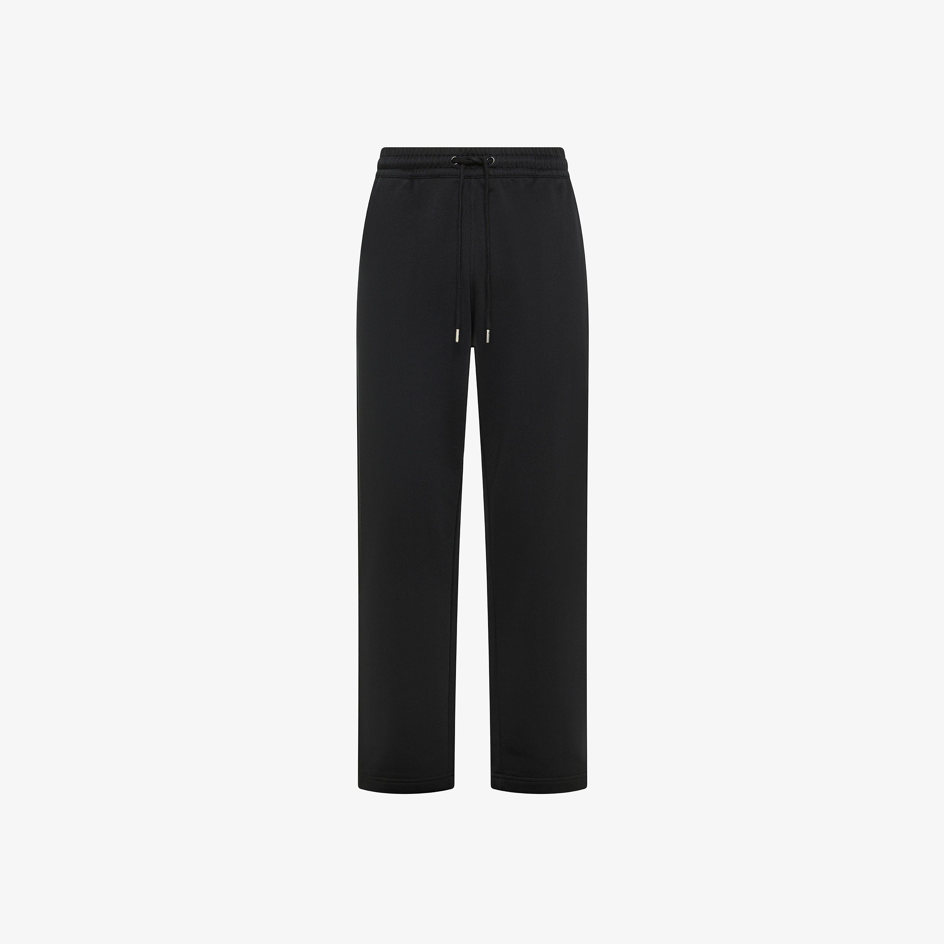 Pantaloni straight in felpa nero