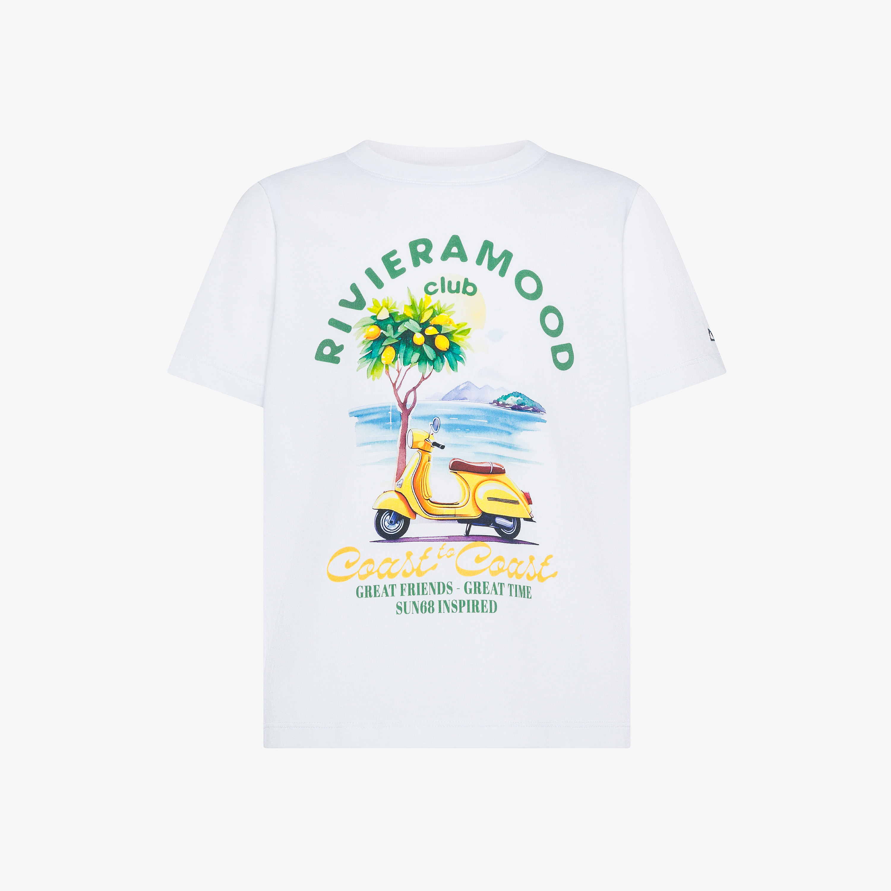 Boy's t-shirt printed beach s/s