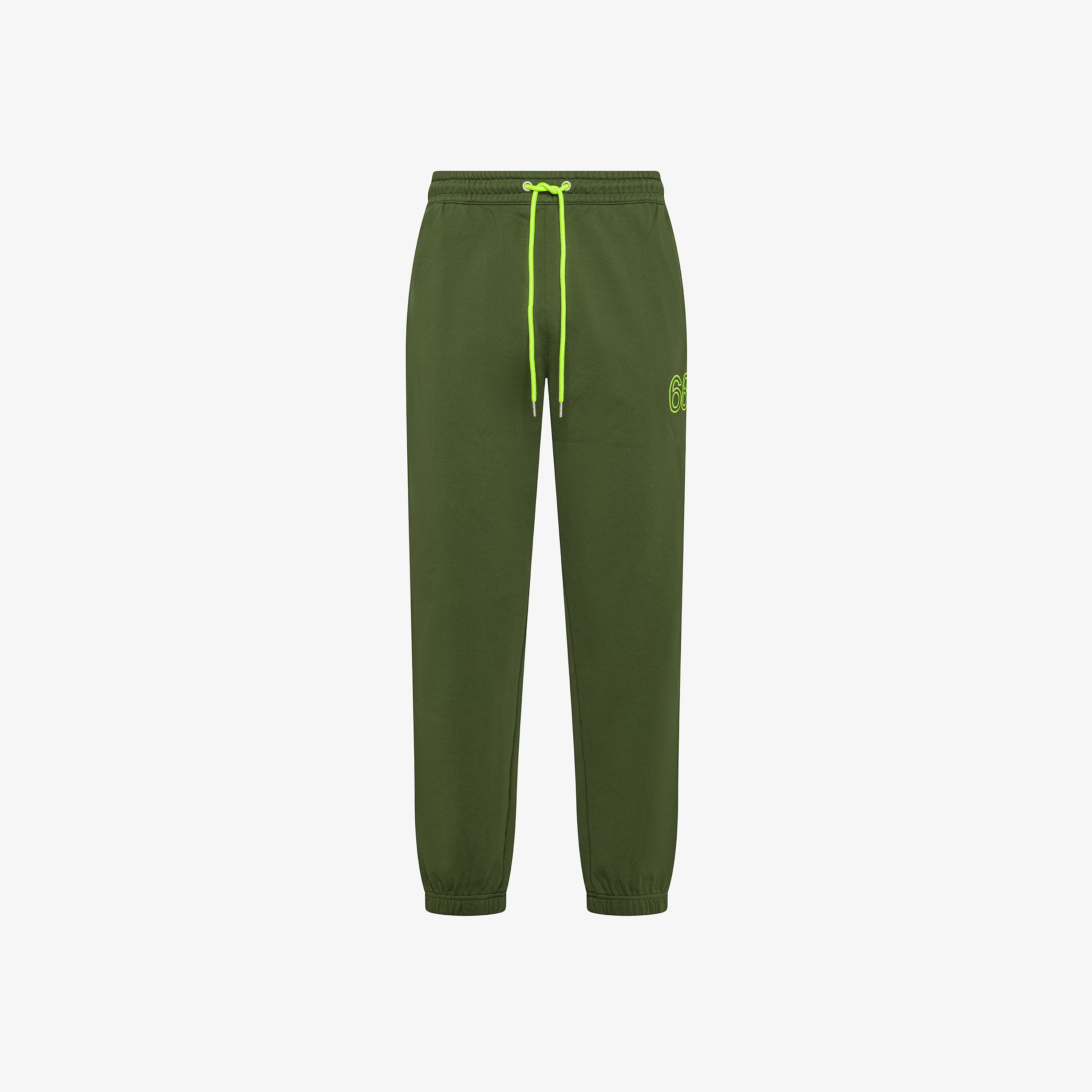 Dark green cotton fleece trousers