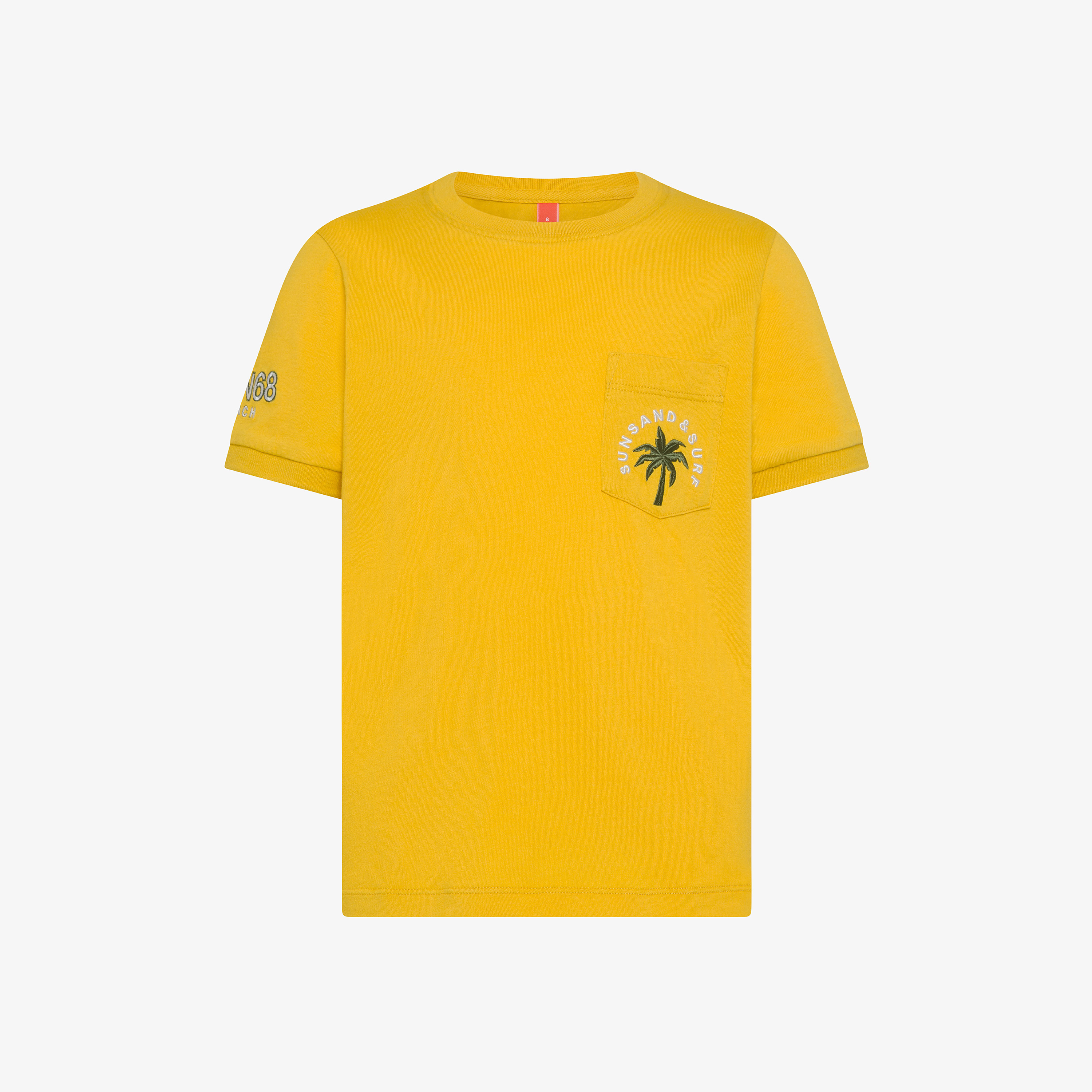 T-shirt in jersey di cotone giallo