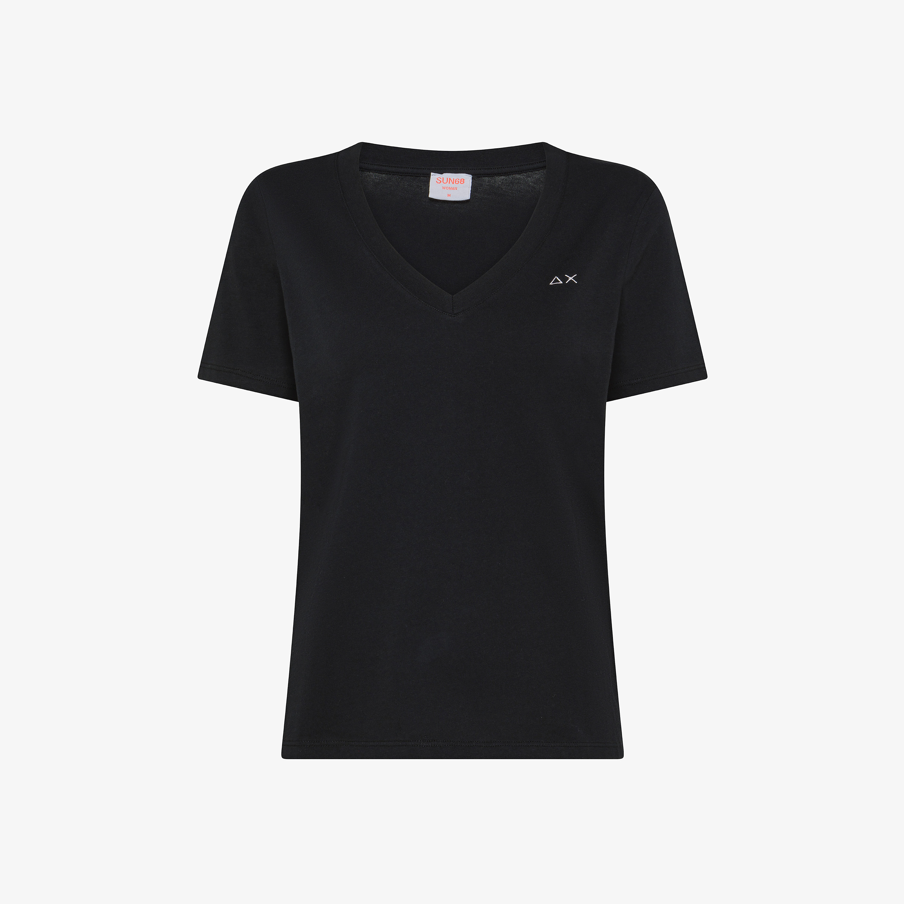 Black cotton jersey T-shirt