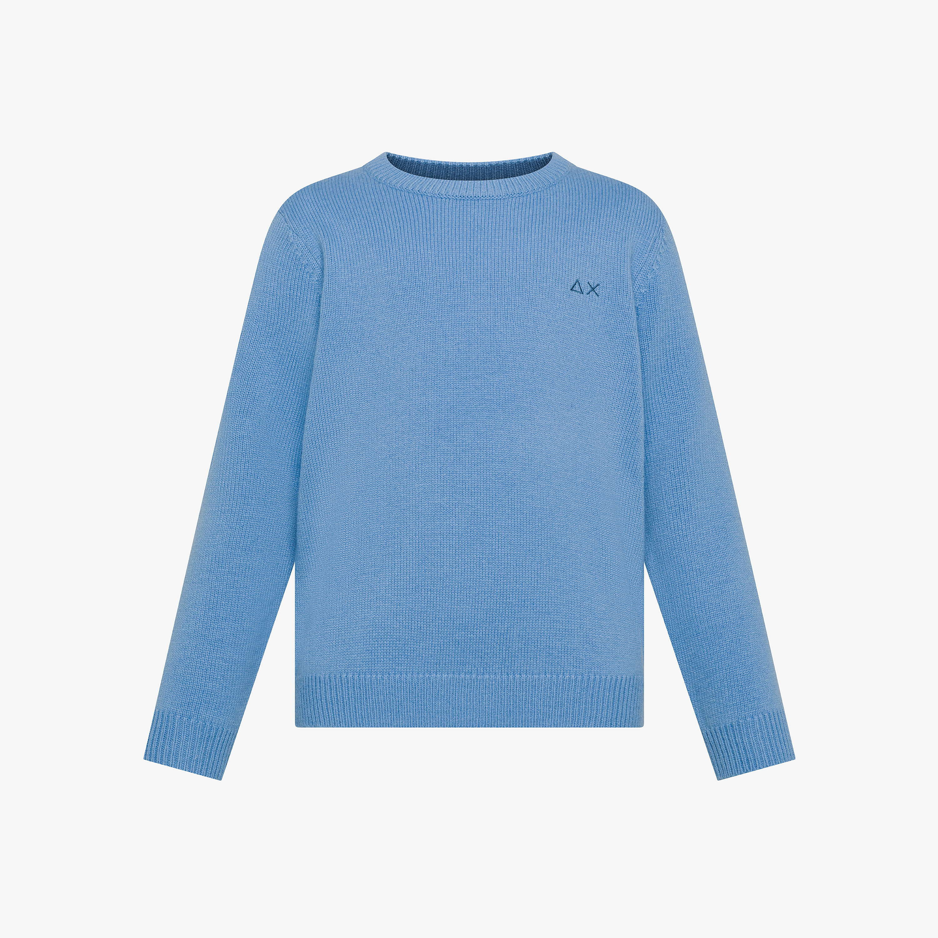 Sky blue wool and cashmere jumper