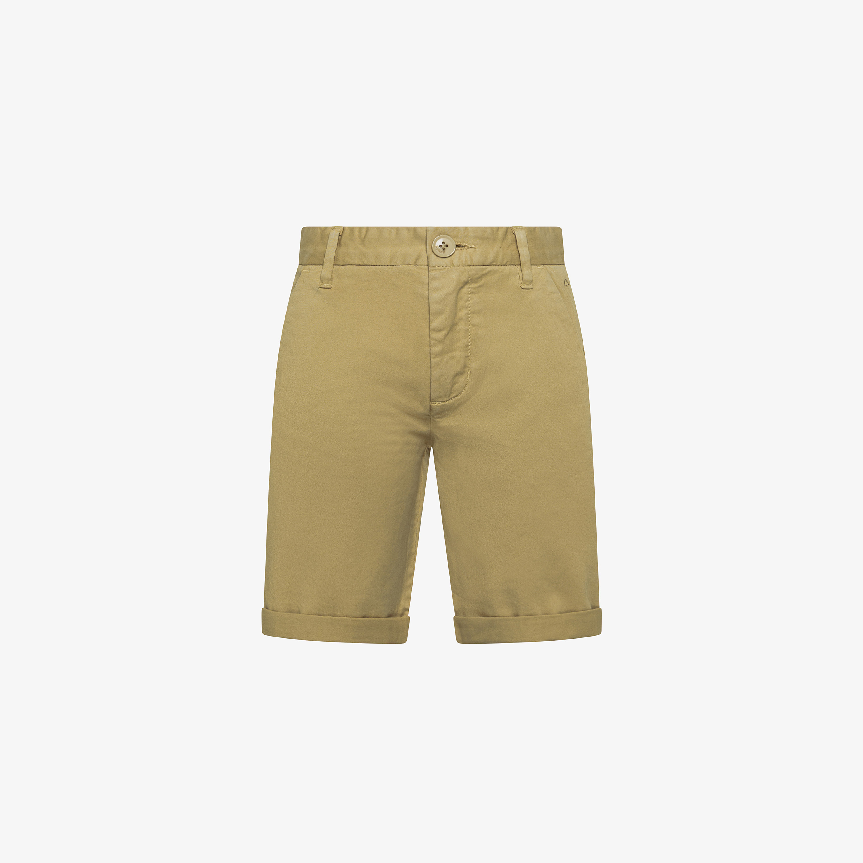 Beige cotton chino shorts