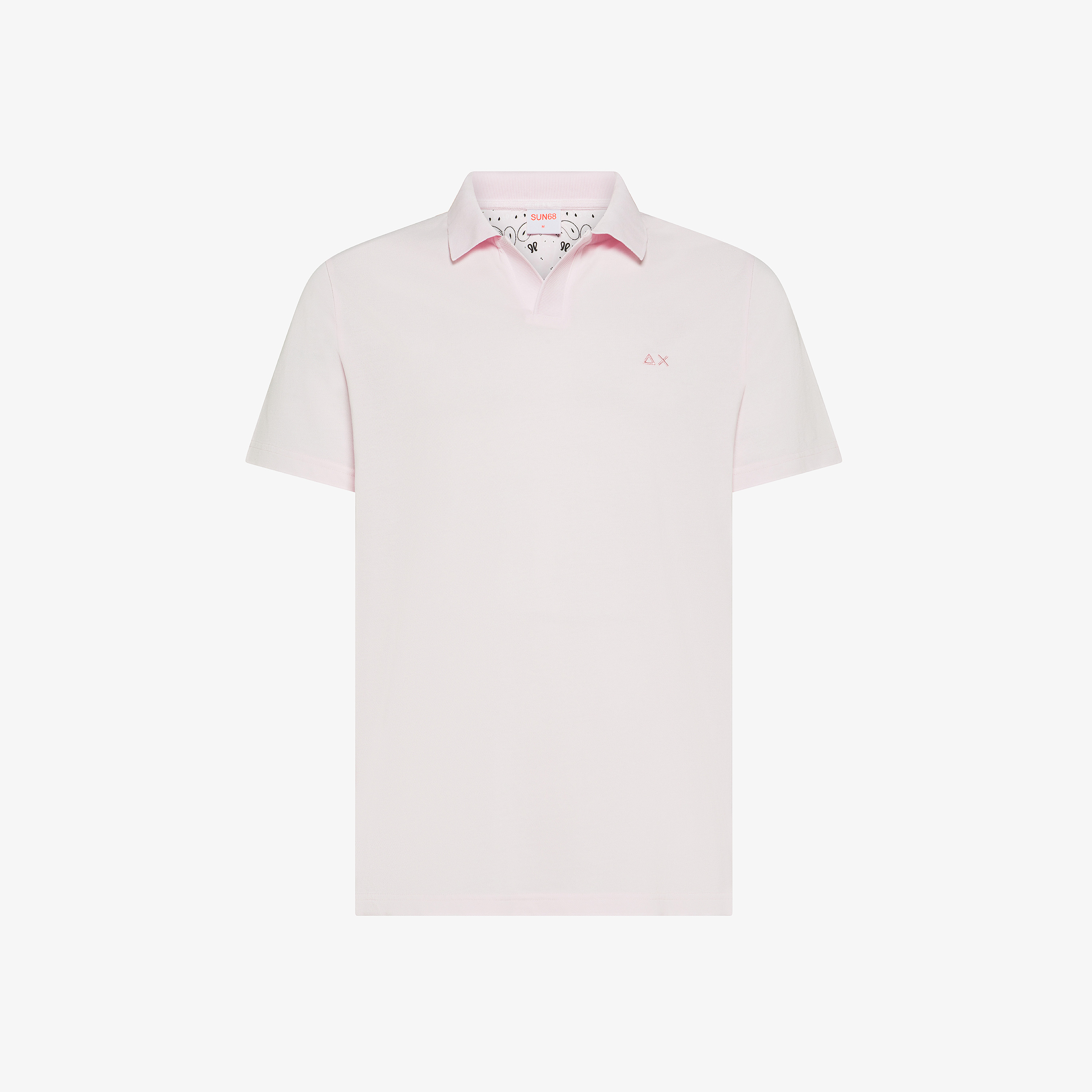 Polo in piquet di cotone rosa