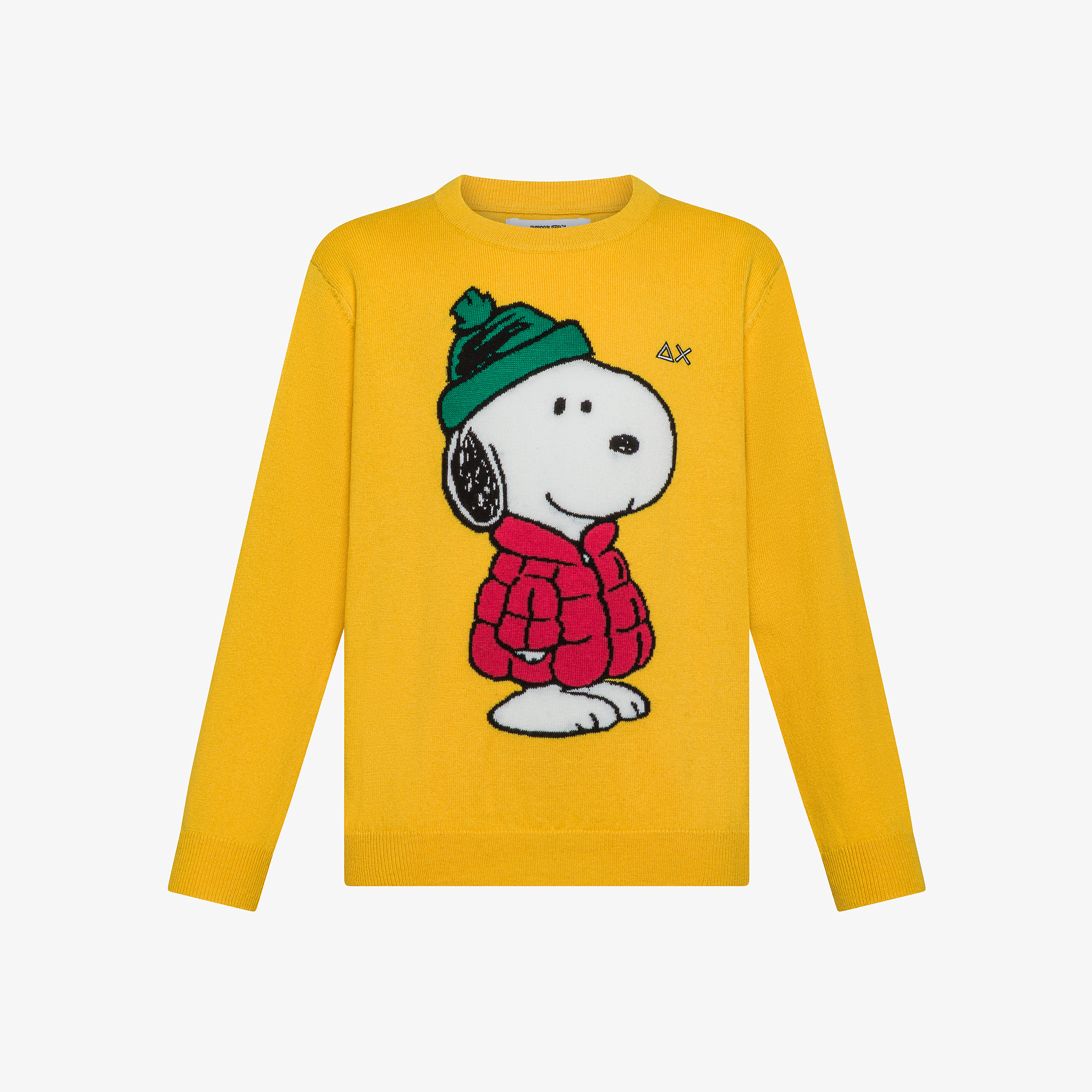 Yellow Peanuts crew-neck jumper