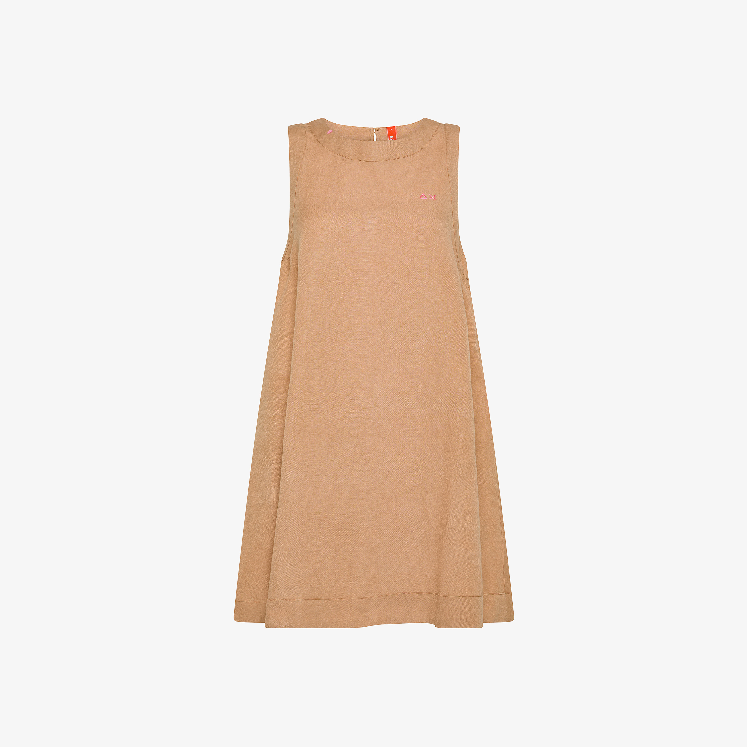 Abito in lino cammello
