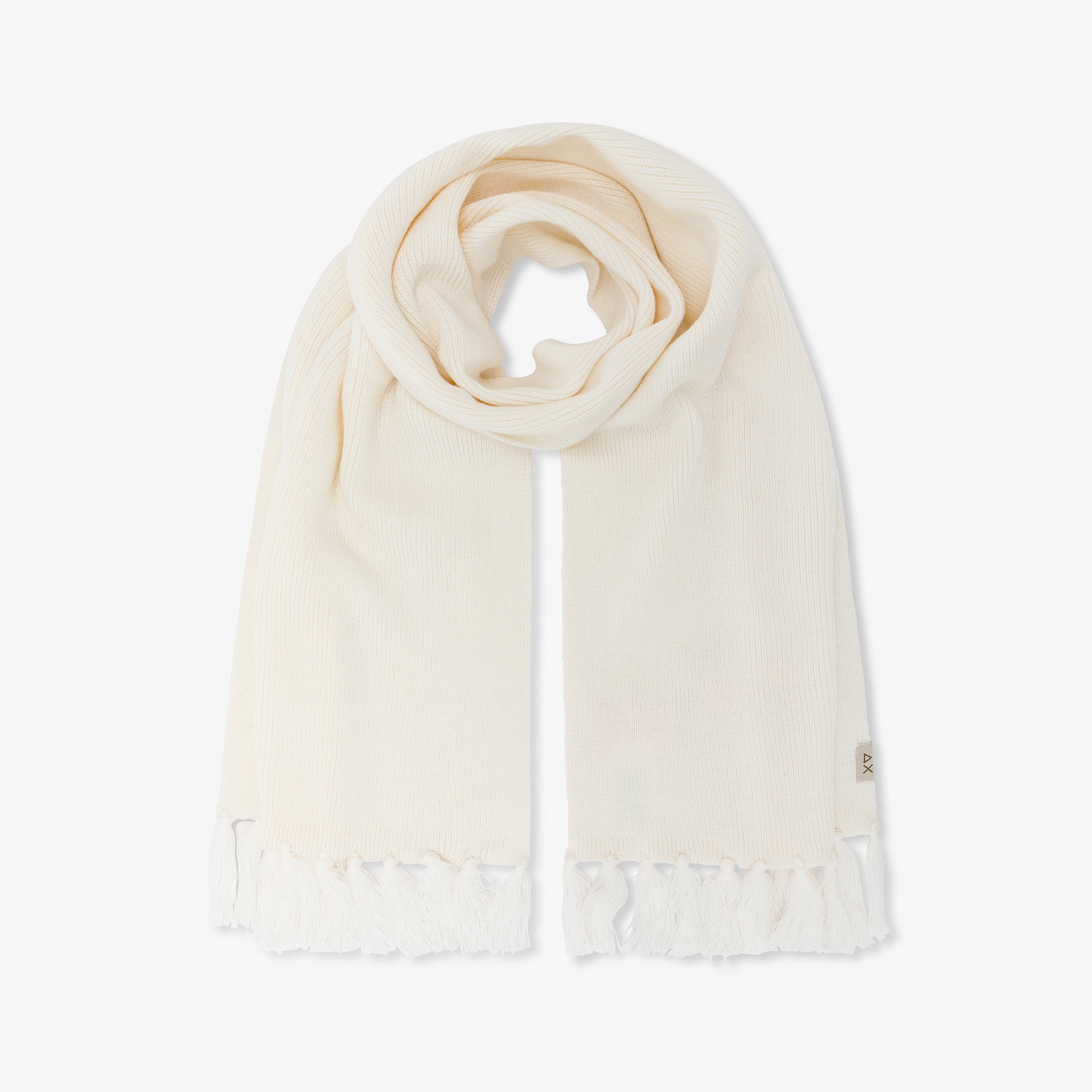 Off white wool blend scarf
