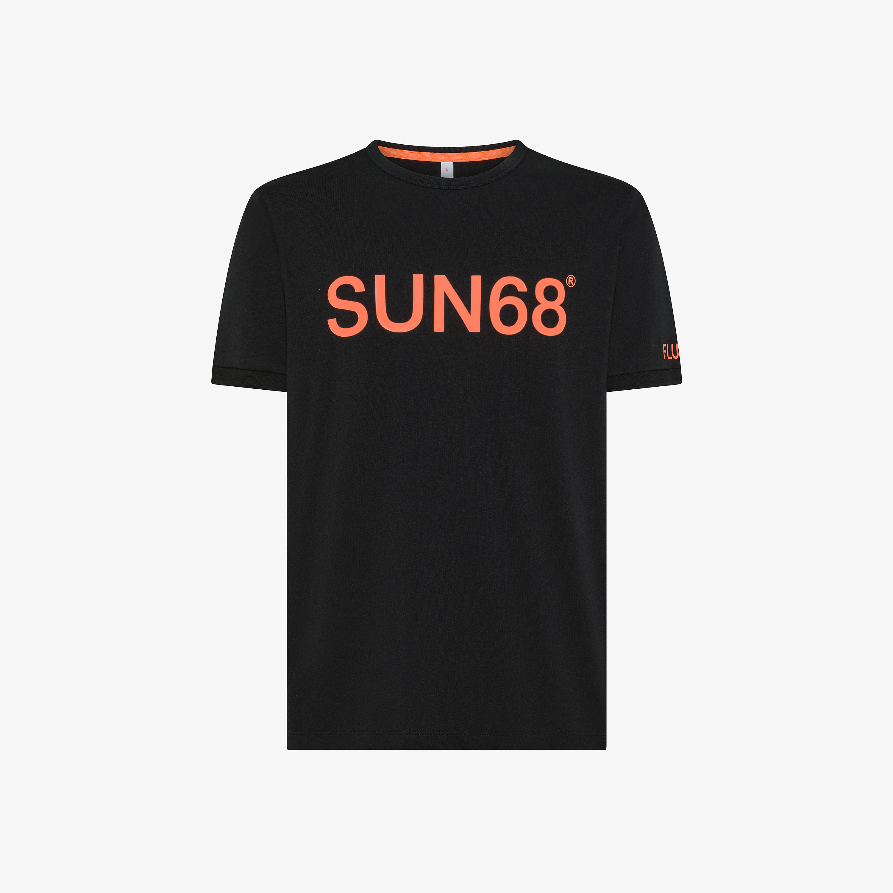 T-shirt in jersey di cotone nero T-shirt in jersey di cotone nero