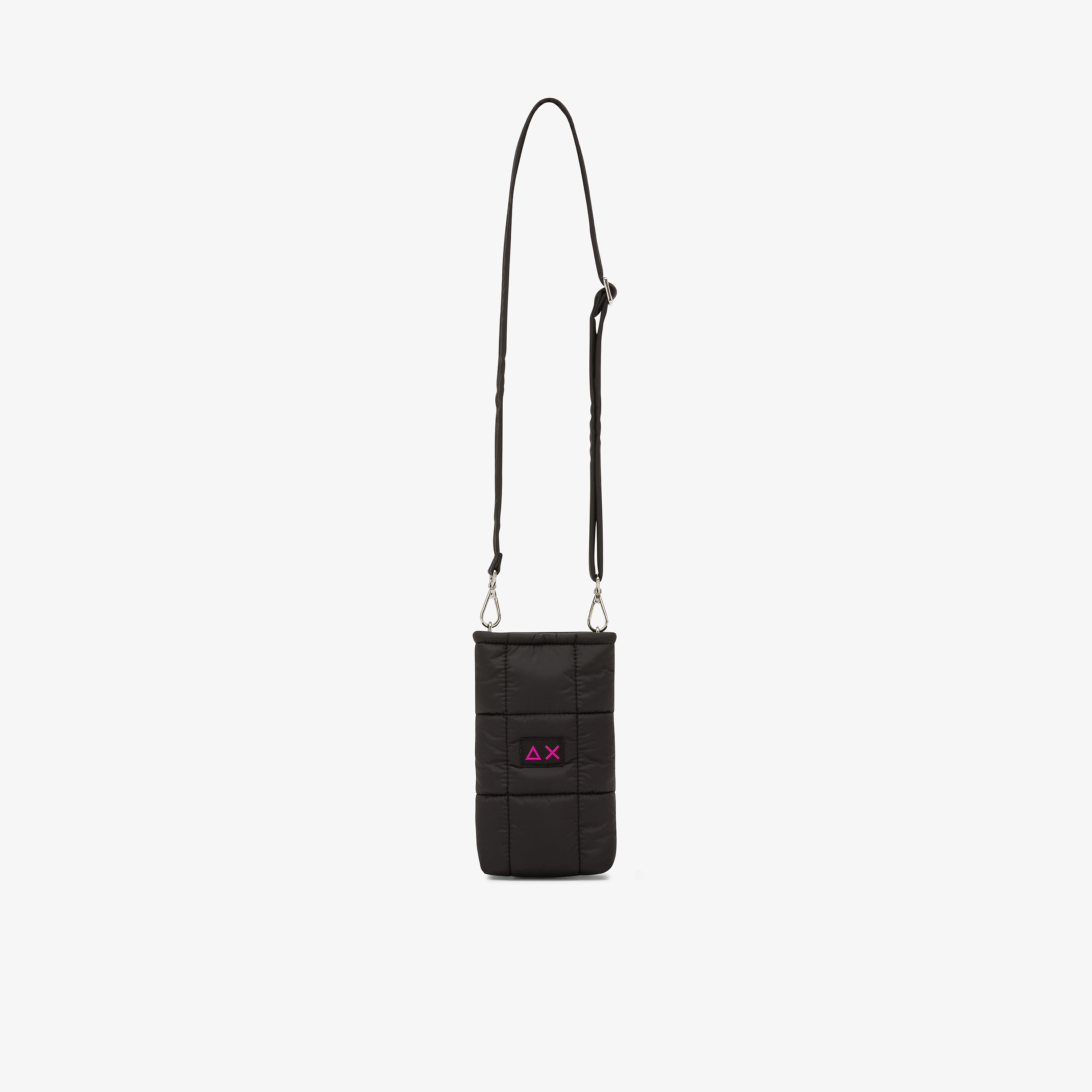 Portacellulare in nylon trapuntato nero