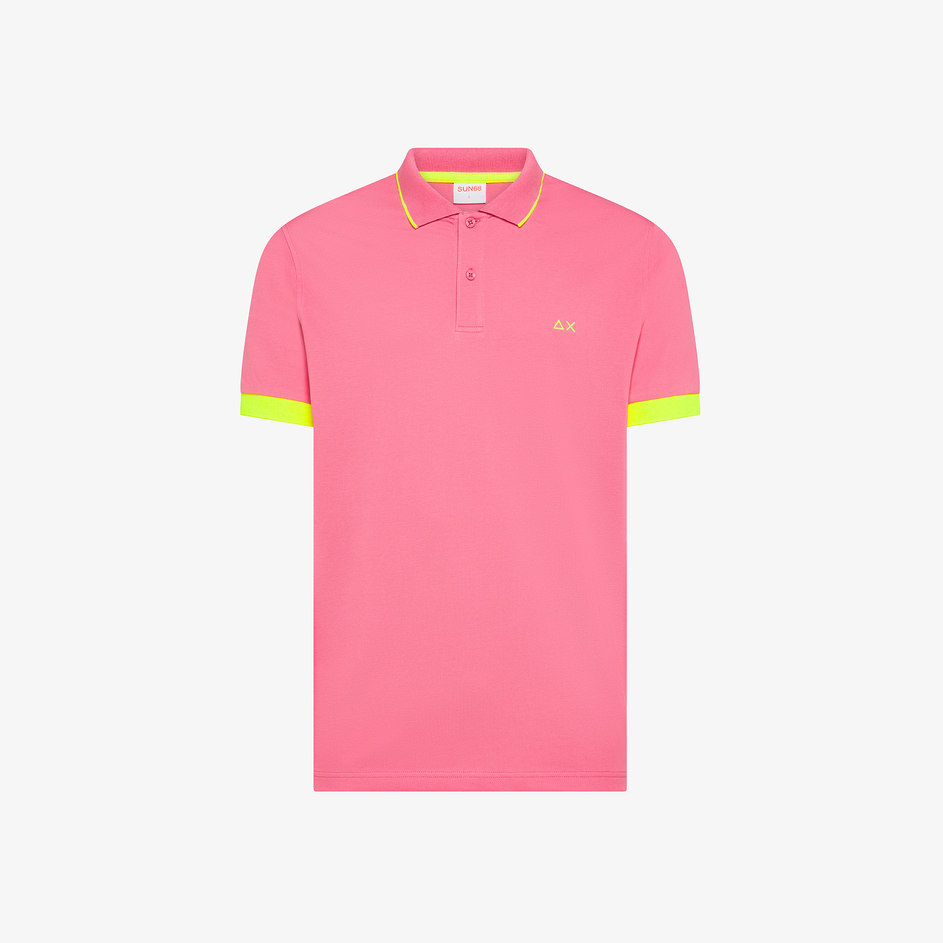 Polo small stripe fluo s/s