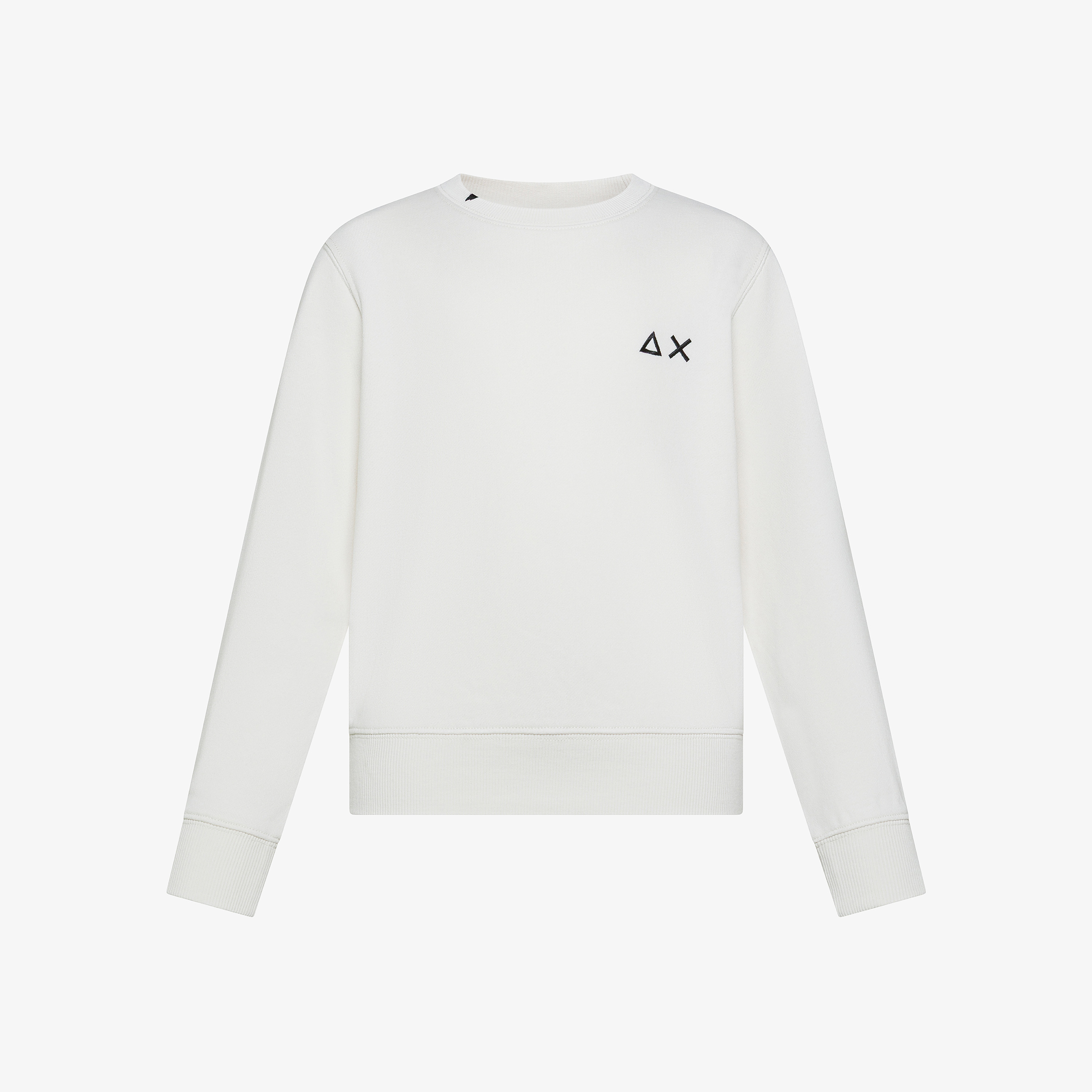 Off white cotton crew-neck sweatshirt