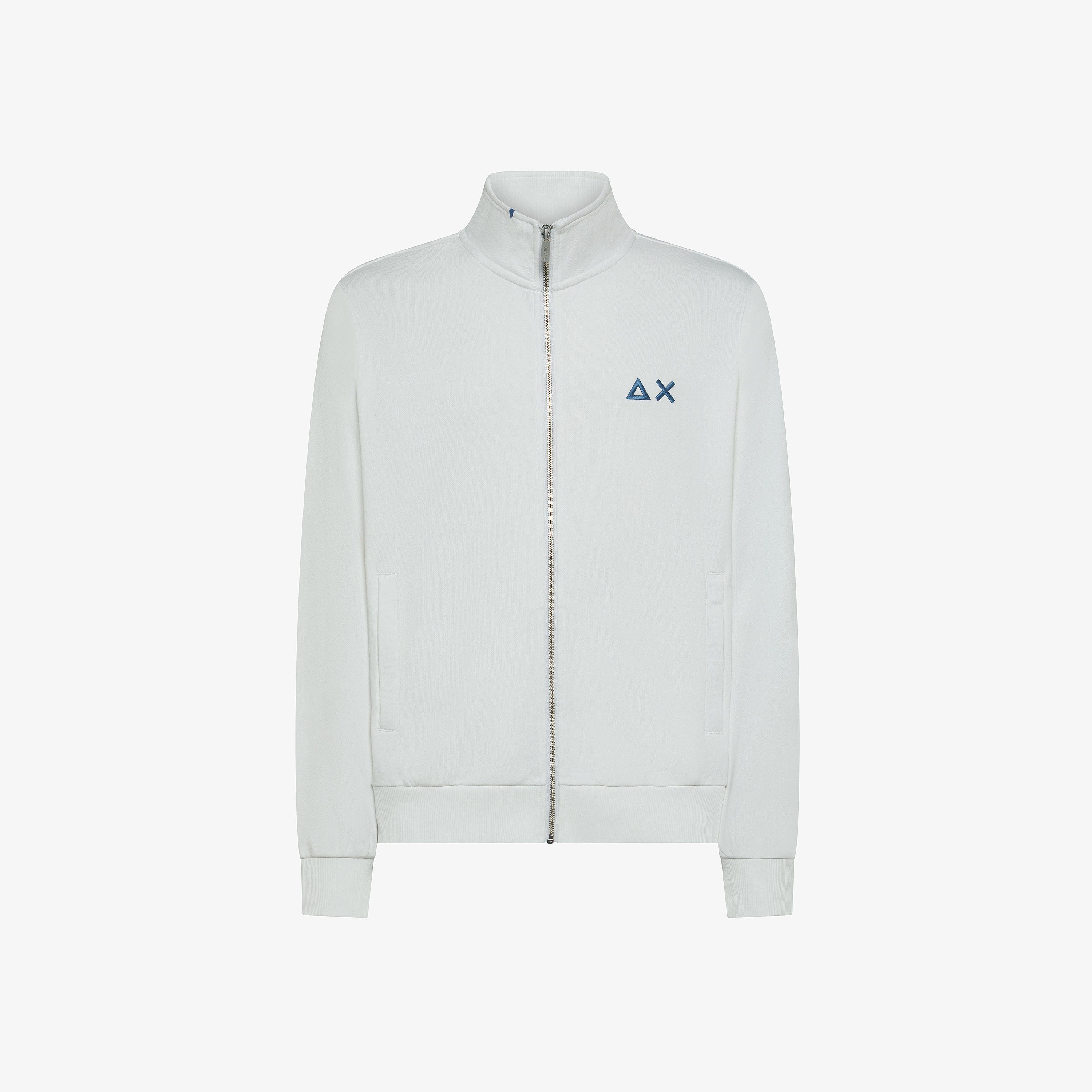 Off white cotton zip sweatshirt