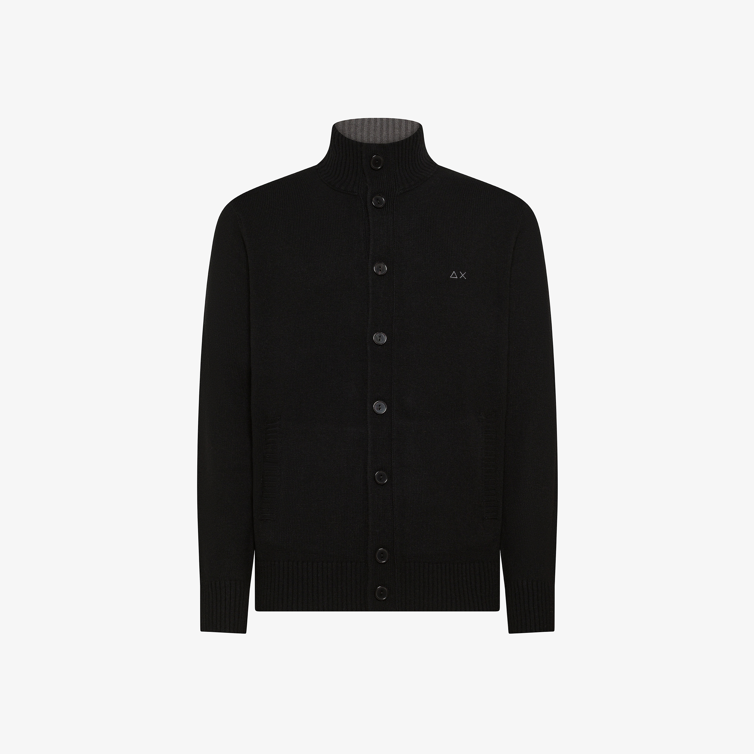 Cardigan in lana e cashmere con bottoni nero