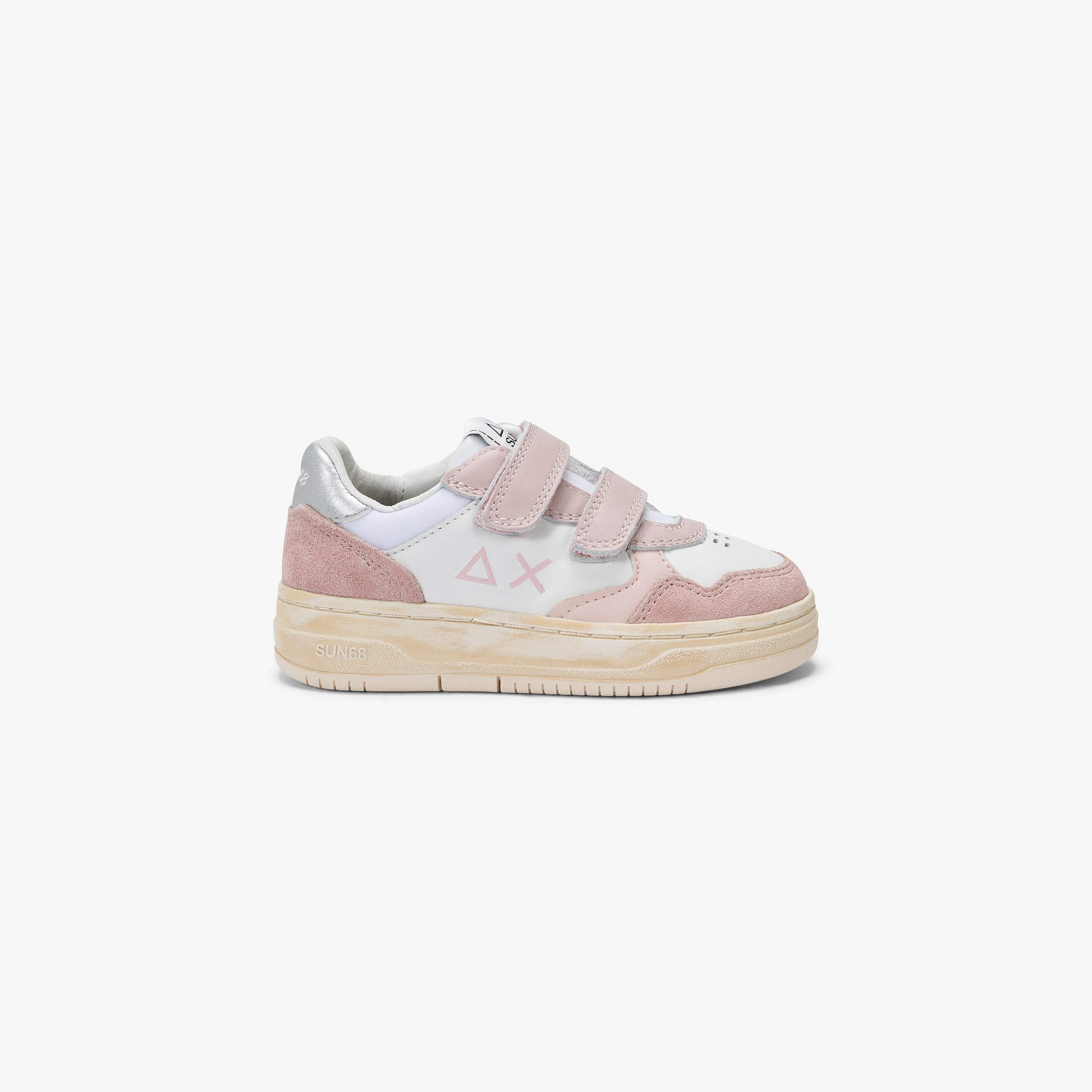 Sneaker Baby Girl's Basket Love Lady con cinturini rosa scuro