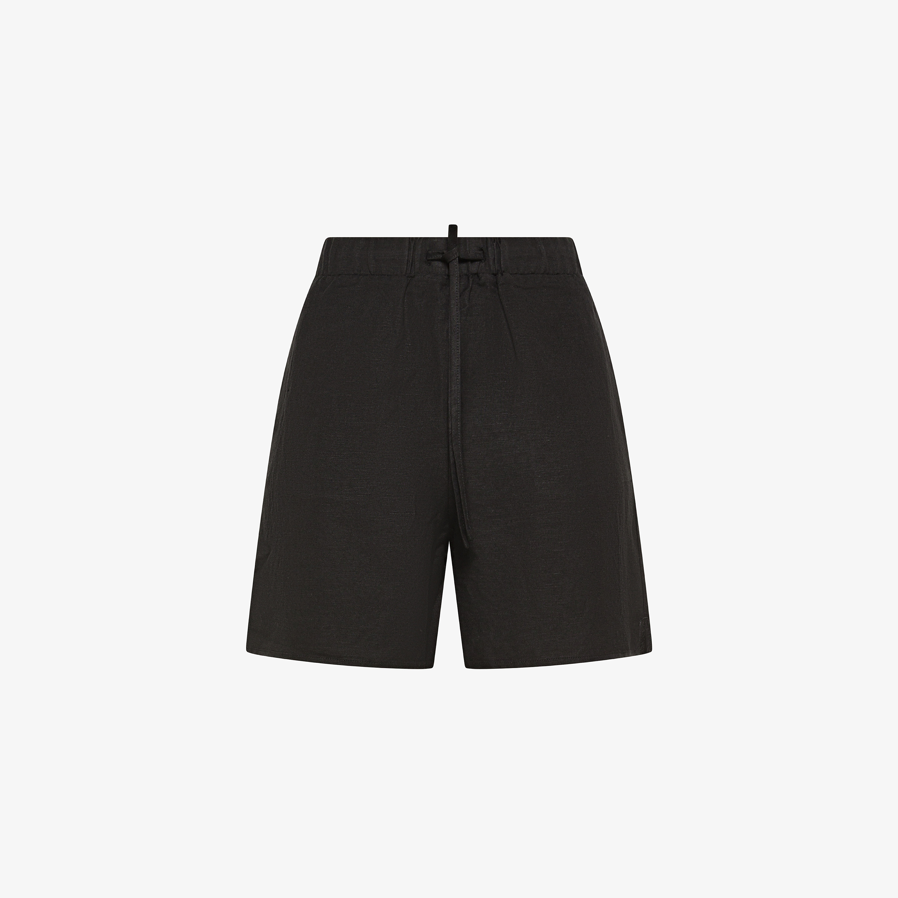 Shorts in misto lino nero