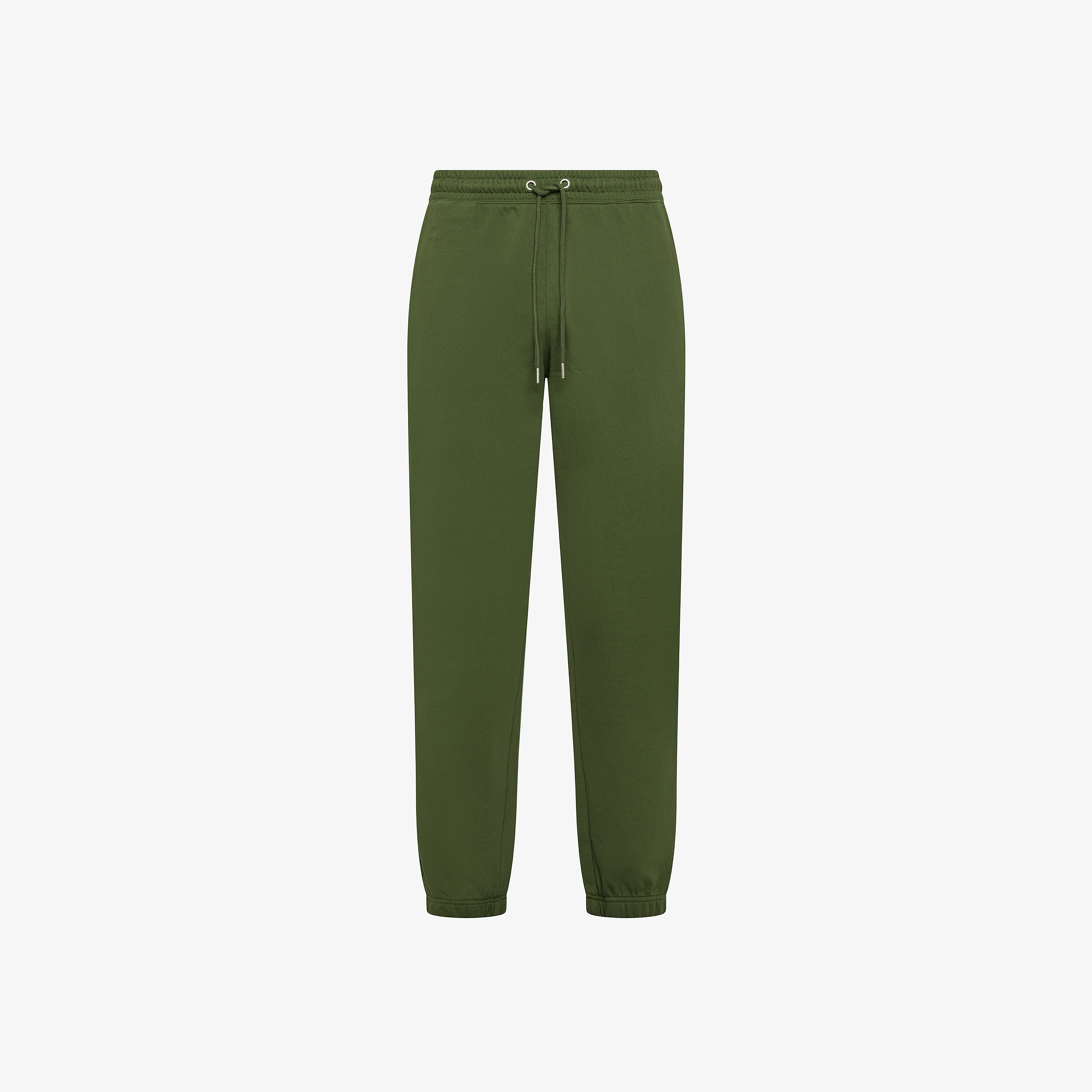 Dark green cotton fleece trousers