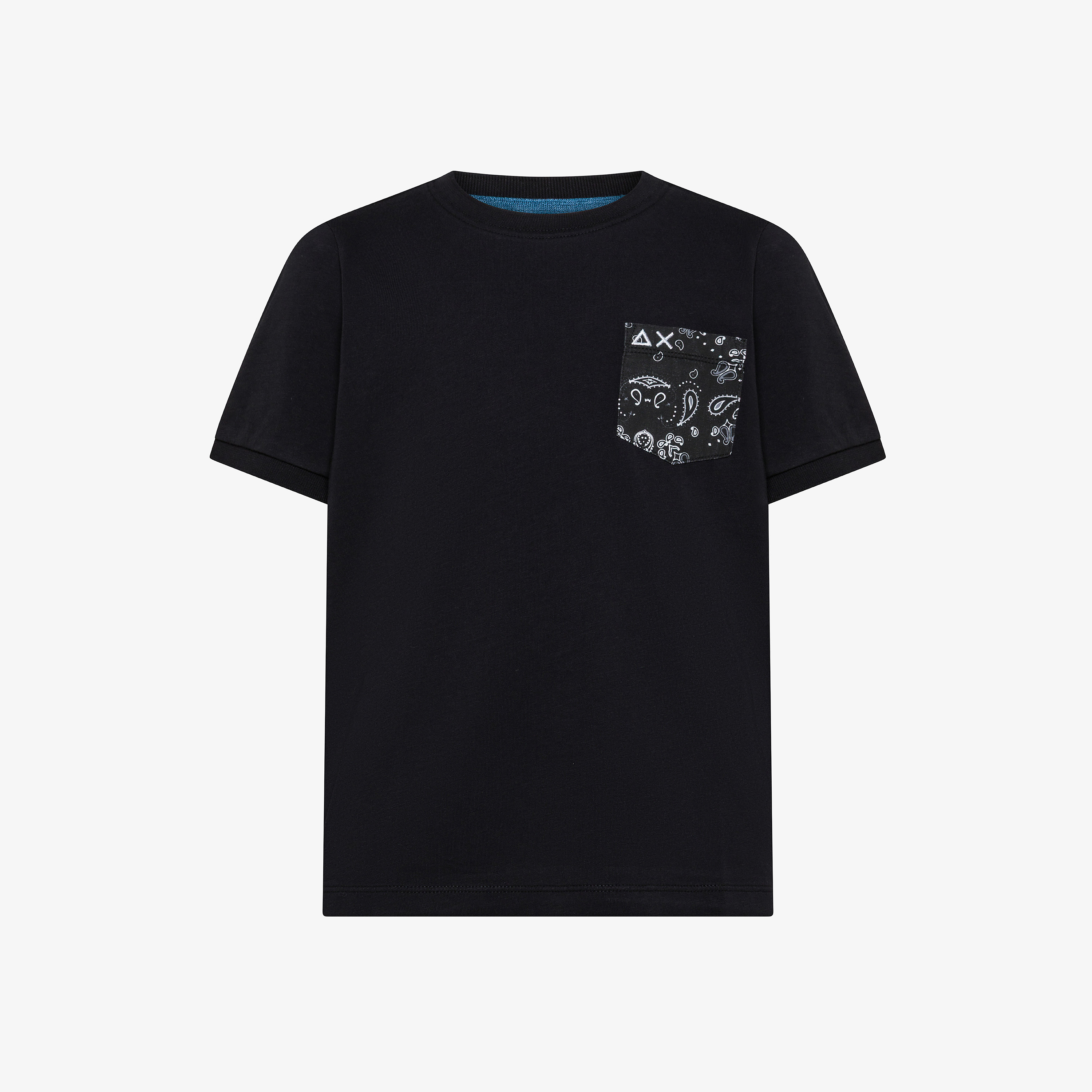 Boy's t-shirt pocket contrast s/s