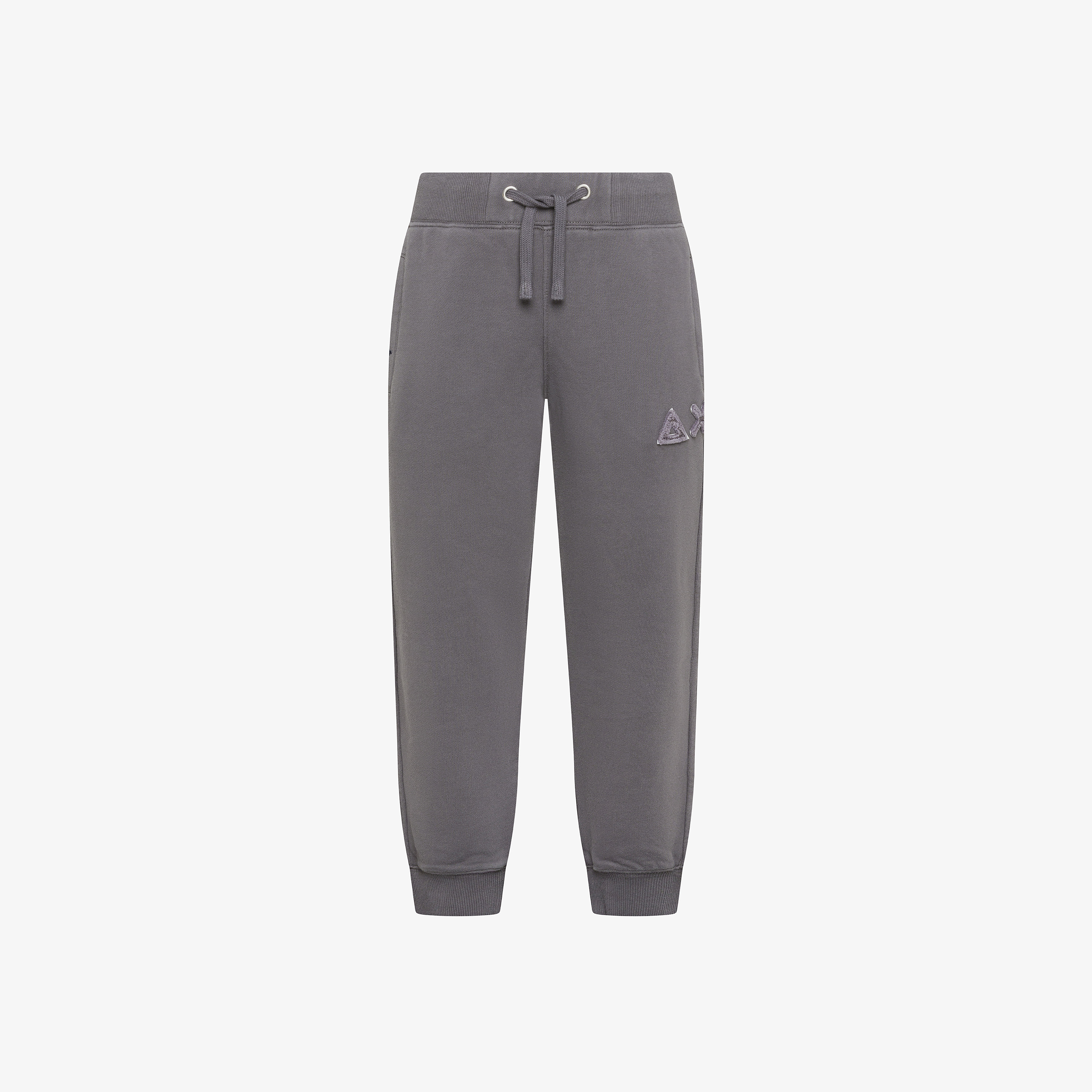 Dark grey vintage-effect fleece joggers