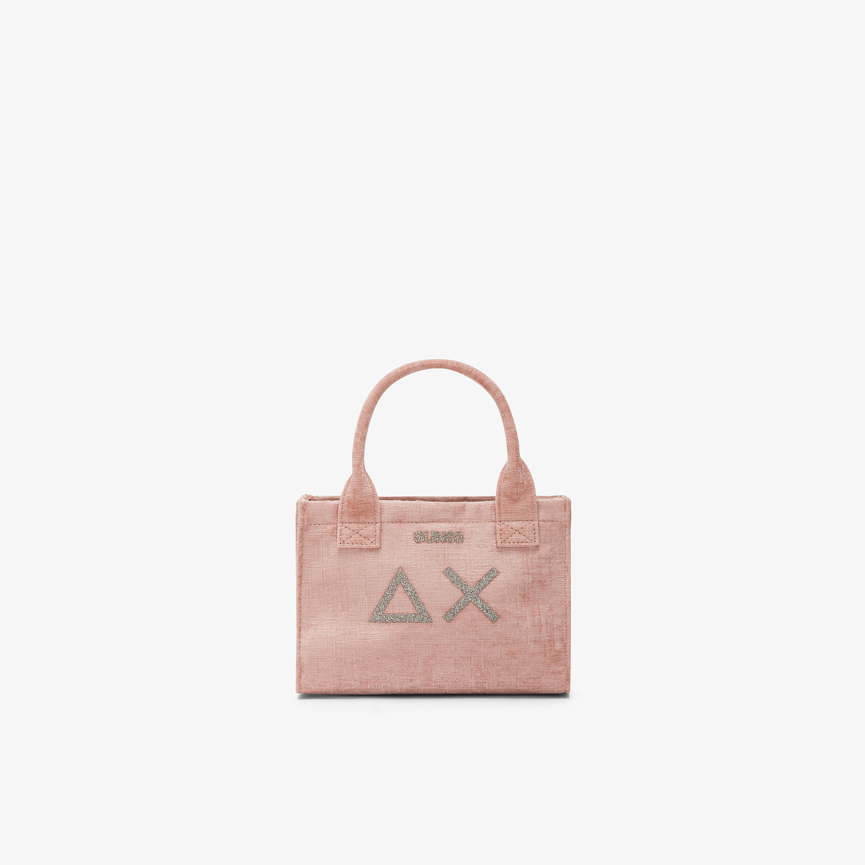 Mini shopping bag Cali in velluto rosa
