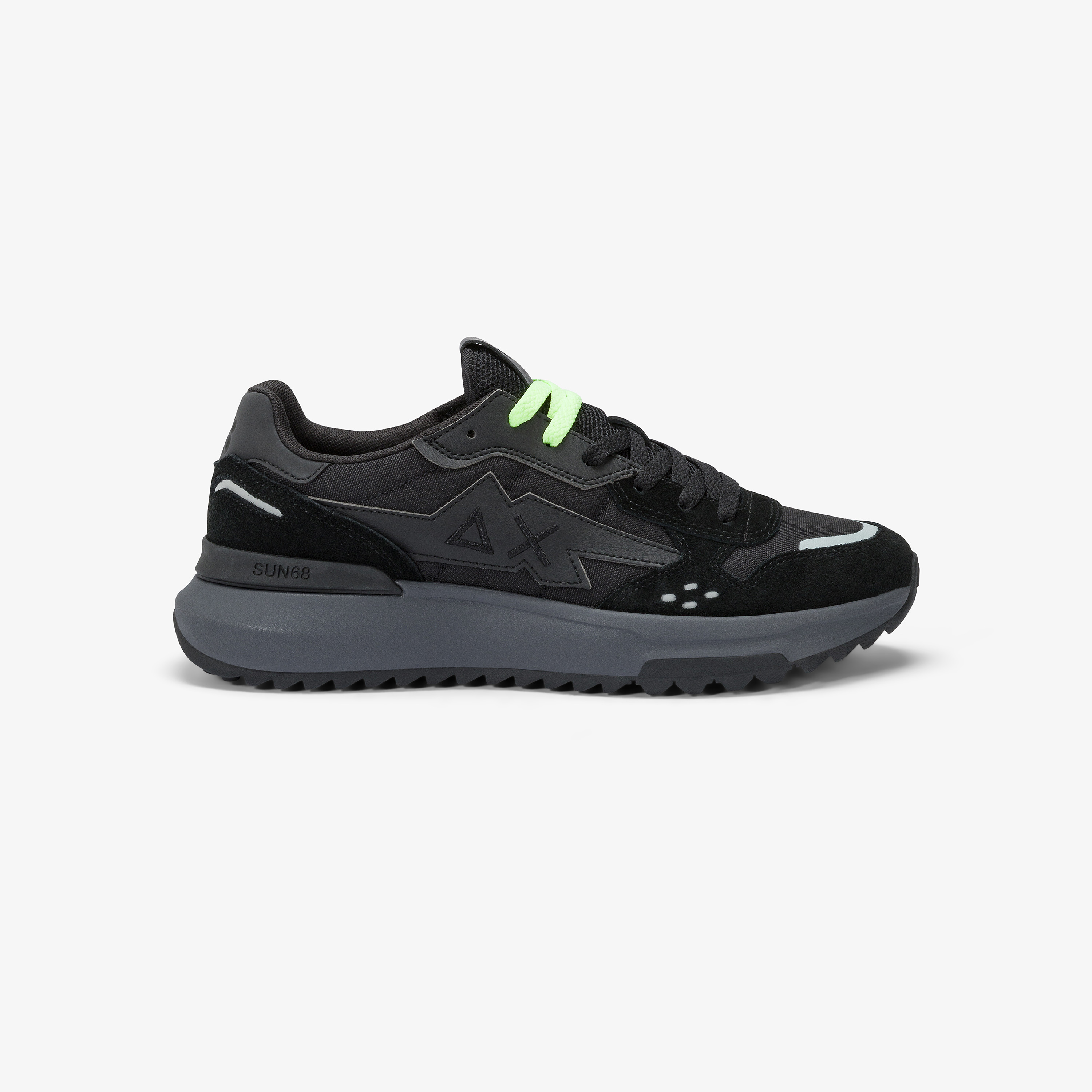Sneaker Niki 2.0 Sporty in nylon e suede nero